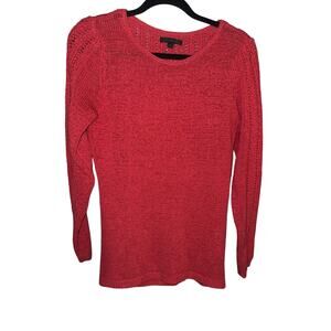 Rachel Zoe Women’s Knit Sweater Red Size Medium Long Sleeve Pullover Casual Cozy